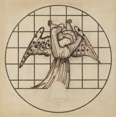 Angel Playing on Bells II – nr 2 av Sir Edward Coley Burne-Jones
