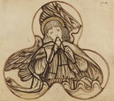 Angel Playing on Pipes av Sir Edward Coley Burne-Jones
