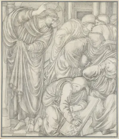 Christ Cleansing the Temple av Sir Edward Coley Burne-Jones