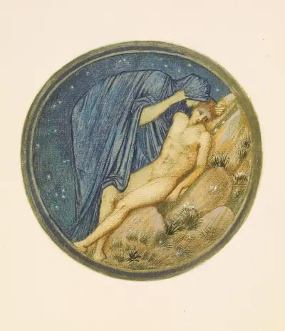 Day and Night av Sir Edward Coley Burne-Jones