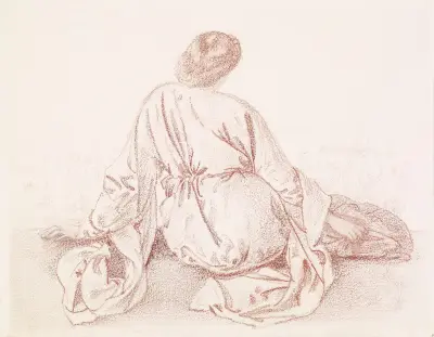 Green Summer – Study of Back of Seated Girl av Sir Edward Coley Burne-Jones