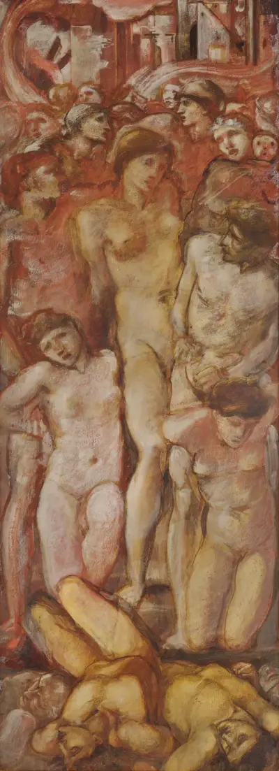 Helen Captive in Burning Troy av Sir Edward Coley Burne-Jones