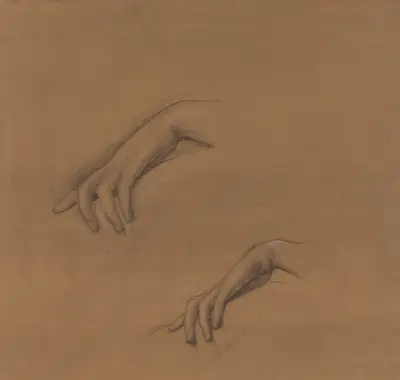 Studies for a Hand in The Godhead Fires av Sir Edward Coley Burne-Jones
