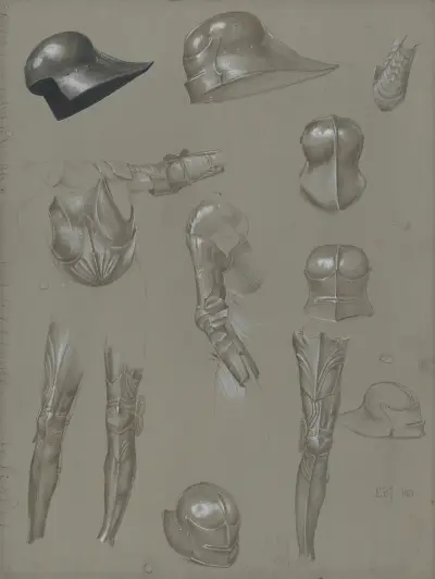 Studies of a Suit of Armor av Sir Edward Coley Burne-Jones