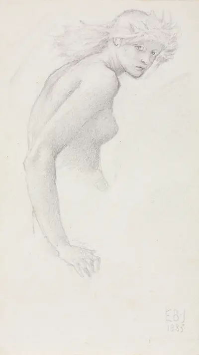 Study of a Female Figure av Sir Edward Coley Burne-Jones