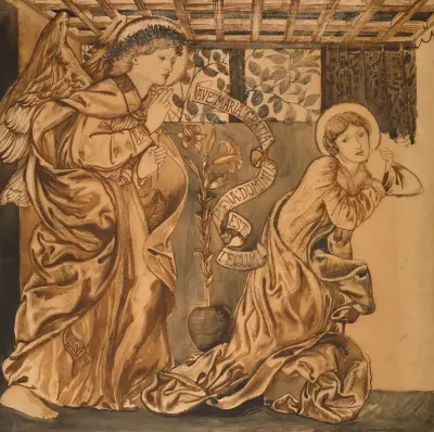 The Annunciation av Sir Edward Coley Burne-Jones