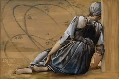 The Briar Rose Series – Study for ‘The Garden Court’ II av Sir Edward Coley Burne-Jones