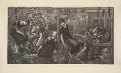 The Garden Court av Sir Edward Coley Burne-Jones