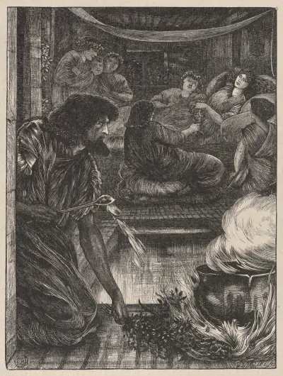The Parable of the Burning Pot av Sir Edward Coley Burne-Jones