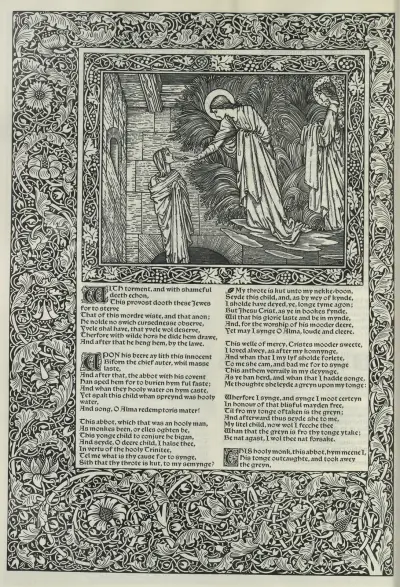 Die Werke von Geoffrey Chaucer, Taf. 11 von Sir Edward Coley Burne-Jones