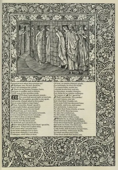 The works of Geoffrey Chaucer Pl.77 av Sir Edward Coley Burne-Jones
