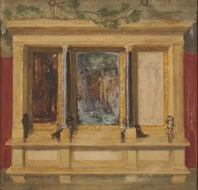 Troy Triptych – Compositional Study (1870-2) av Sir Edward Coley Burne-Jones