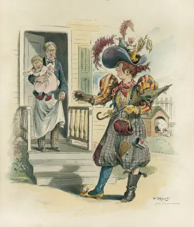 A.D. 1915 – with Puck’s apologies to the ‘coming woman’ av Frederick Burr Opper