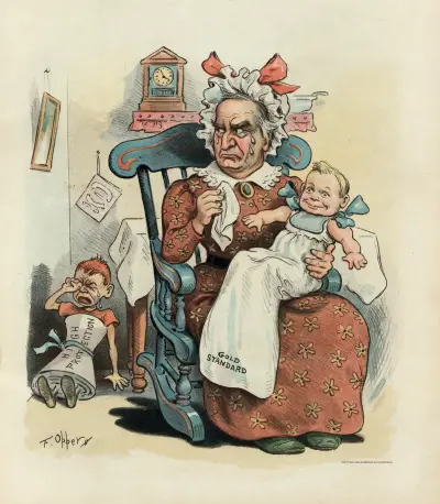 Painful position for nurse McKinley av Frederick Burr Opper