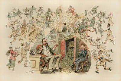 The fin de siècle newspaper proprietor av Frederick Burr Opper