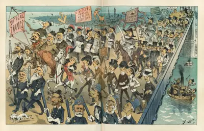 The grand opening march over the Brooklyn Bridge av Frederick Burr Opper