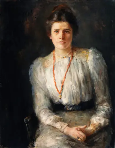 Portrait of Susan Mary (Lily) Yeats (1866 -1949), Embroiderer and Designer av John Butler Yeats