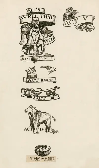 All’s well that ends well; Headings av Byam Shaw