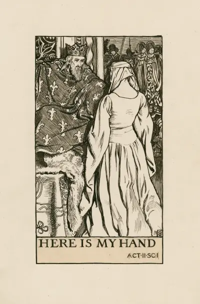 All’s well that ends well; Here is my hand Act II Sc I av Byam Shaw