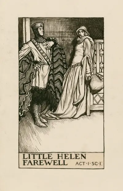 Allt är gott som slutar gott; Lilla Helen farväl akt I scen I av Byam Shaw