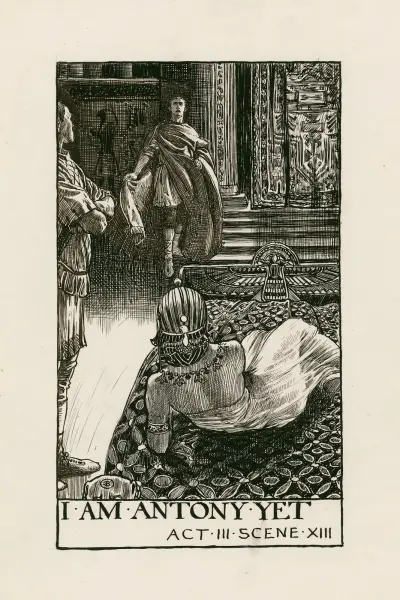 Antonius och Cleopatra; Jag är ändå Antonius akt III scen XIII av Byam Shaw