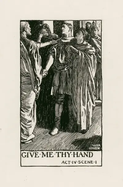 Coriolanus; Gib mir deine Hand, 4. Aufzug, 1. Szene von Byam Shaw