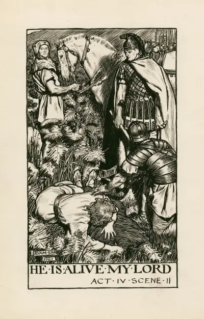 Cymbeline; He is alive my lord Act IV Scene II av Byam Shaw