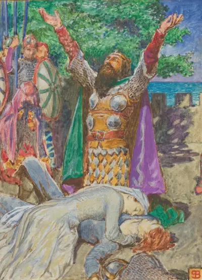 ‘Dead Together! All are Dead!’; An illustration to ‘Tristan und Isolde’ av Byam Shaw