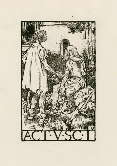 Hamlet, akt V scéna 1, Byam Shaw