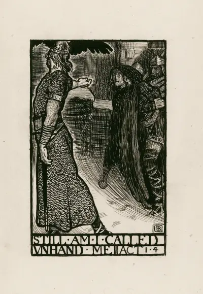 Hamlet; Still am i called unhand me Act I Scene IV av Byam Shaw