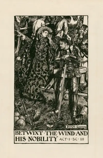 Henrik IV, del 1; Betwixt the wind and his nobility akt I scen III av Byam Shaw