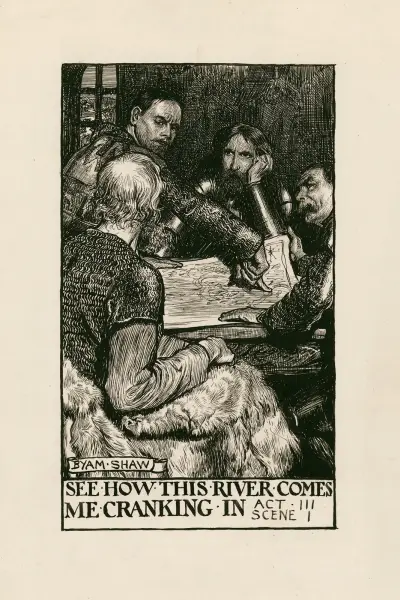 Henry IV, part 1; See how this river comes me cranking in Act III Scene I av Byam Shaw