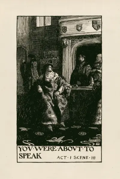 Henrik IV, del 1; Ni skulle just tala akt I scen III av Byam Shaw