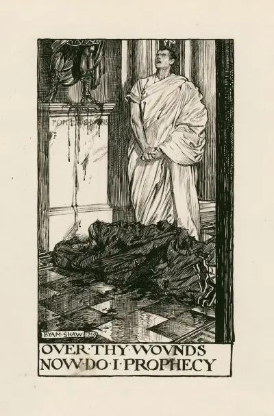 Julius Cäsar; Über deine Wunden weissage ich nun, Akt IV, Szene II von Byam Shaw