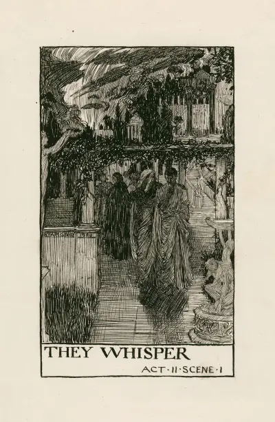 Julius Caesar; De viskar akt II scen I av Byam Shaw