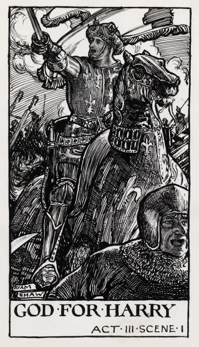 König Heinrich V.; Guter Harry, Akt III, Szene I von Byam Shaw