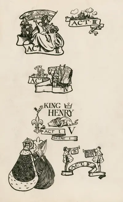 King Henry V; Headings av Byam Shaw
