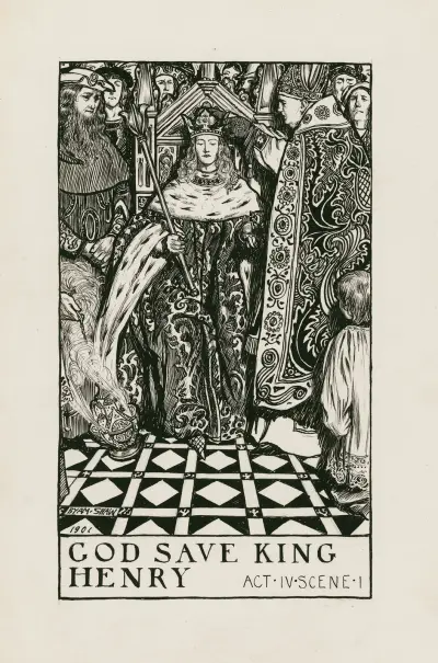 Kung Henrik VI, del 1; Gud bevare kung Henrik, akt IV scen I av Byam Shaw