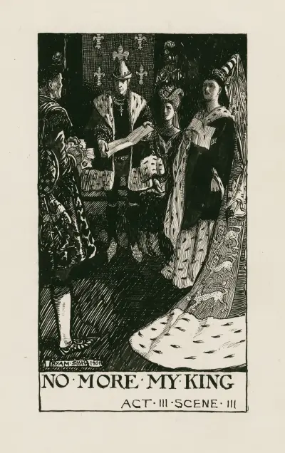 Kung Henrik VI, del 3; No more my king akt III scen III av Byam Shaw