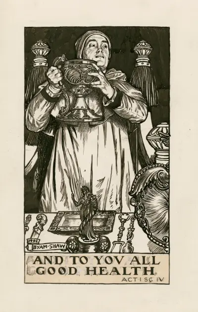 King Henry VIII; And to you all good health Act I Scene IV av Byam Shaw