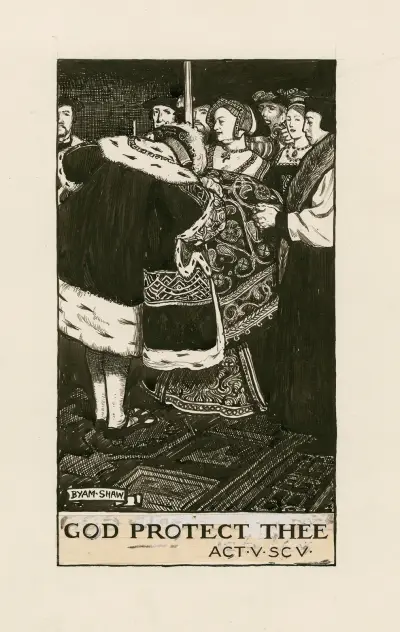 King Henry VIII; God protect thee Act V Scene V av Byam Shaw
