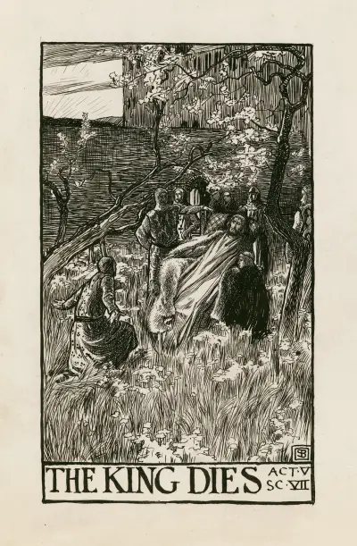 Kung Johan; kungens död akt V scen VII av Byam Shaw