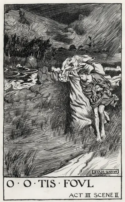 König Lear; O, O, tis foul Act III Scene II von Byam Shaw