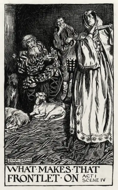 König Lear; Was bedeutet dieses Stirnband, Akt I, Szene IV von Byam Shaw