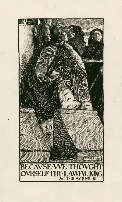 König Richard II.; Denn wir hielten uns für deinen rechtmäßigen König, Akt III, Szene III von Byam Shaw