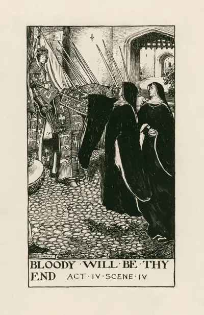 Kung Richard III; Blodig blir din slutakt IV scen IV av Byam Shaw