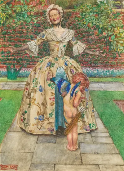 ‘Love liketh not the falling fruit, nor the wither’d tree’ av Byam Shaw
