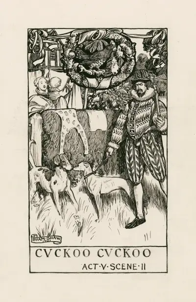 Kärlekens möda förgäves; Göken gök Act V Scene II av Byam Shaw