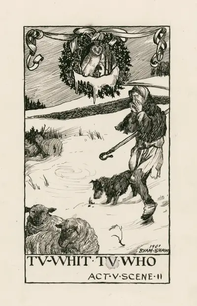 Kärlekens möda förgäves; Tu Whit Tu Who, akt V scen II av Byam Shaw