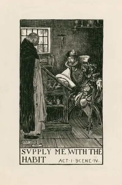 Measure for measure; Supply me with the habit Act I Scene IV av Byam Shaw